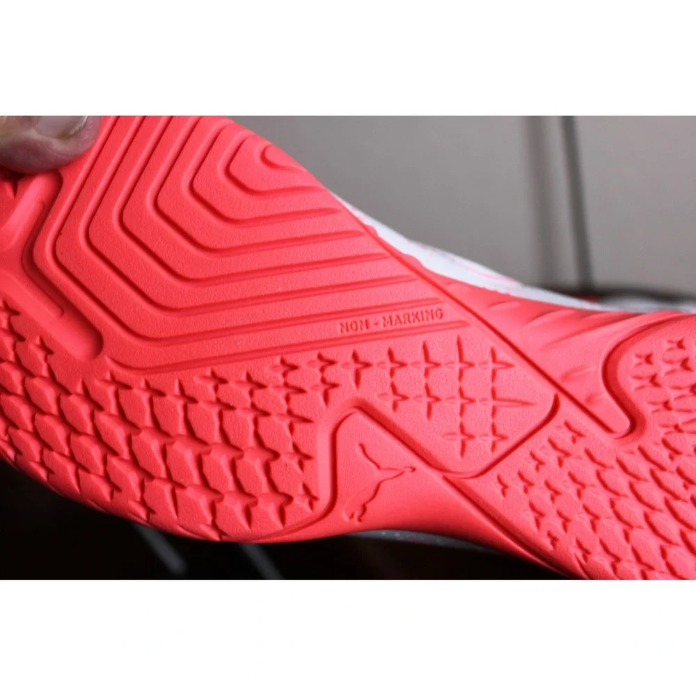 New Puma Indoor Soccer Shoes‎ Future Play White Fire Orchid Athletic Mens 12